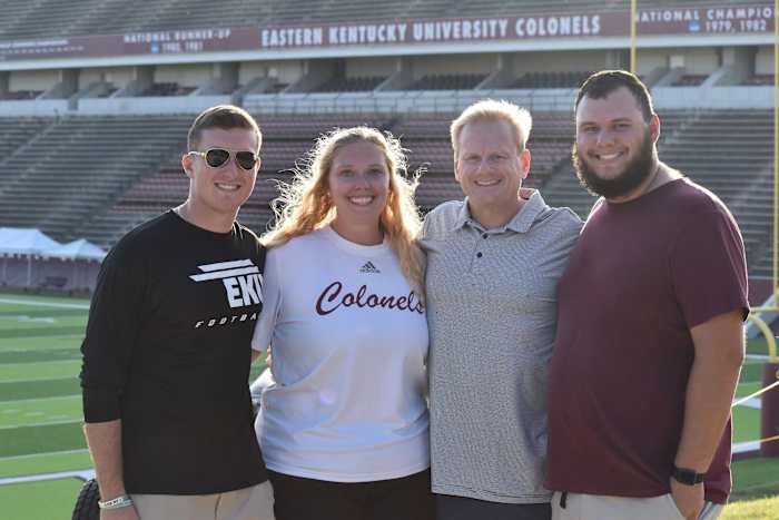 Thomas Bowling, Kristen Peterson and Zach Vigliotti with Walt Wells.